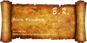 Born Kisanna névjegykártya